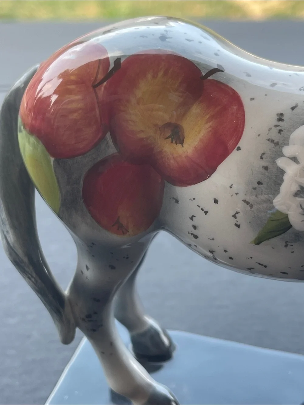 Trail of Painted Ponies-Painted Floral Ceramic Horse Wall Accent. NIB